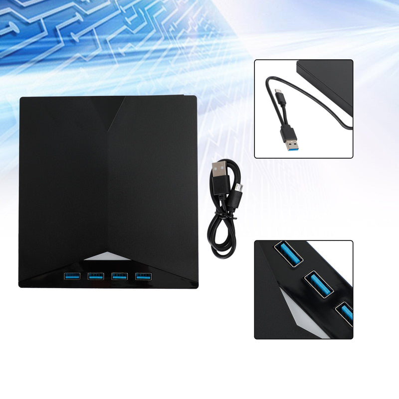 Zewnętrzny napęd DVD 7 w 1 — USB 3.0 i USB Type-C — Kompatybilny z laptopami, komputerami stacjonarnymi i systemem Mac OS — Przenośna nagrywarka i czytnik płyt CD, DVD i Blu-ray