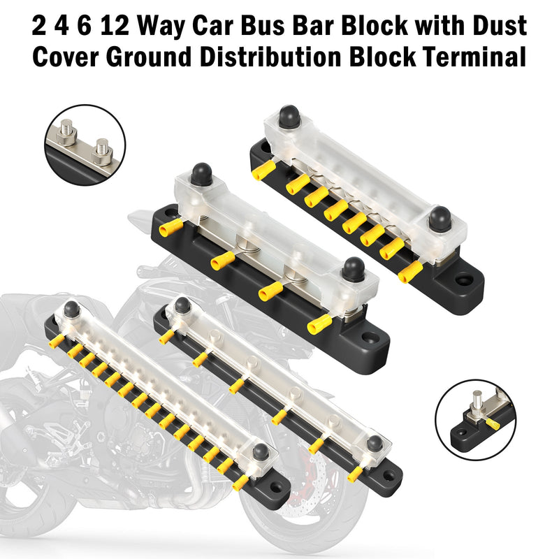 2/4/6/12-Wege-Auto-Sammelschienenblock-Staubschutz-Verteilerterminal für Auto-Marine