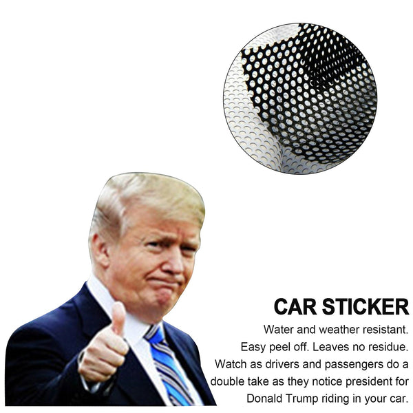 2020 pegatina de personalidad del coche Trump elección presidencial ventana lateral del pasajero derecha