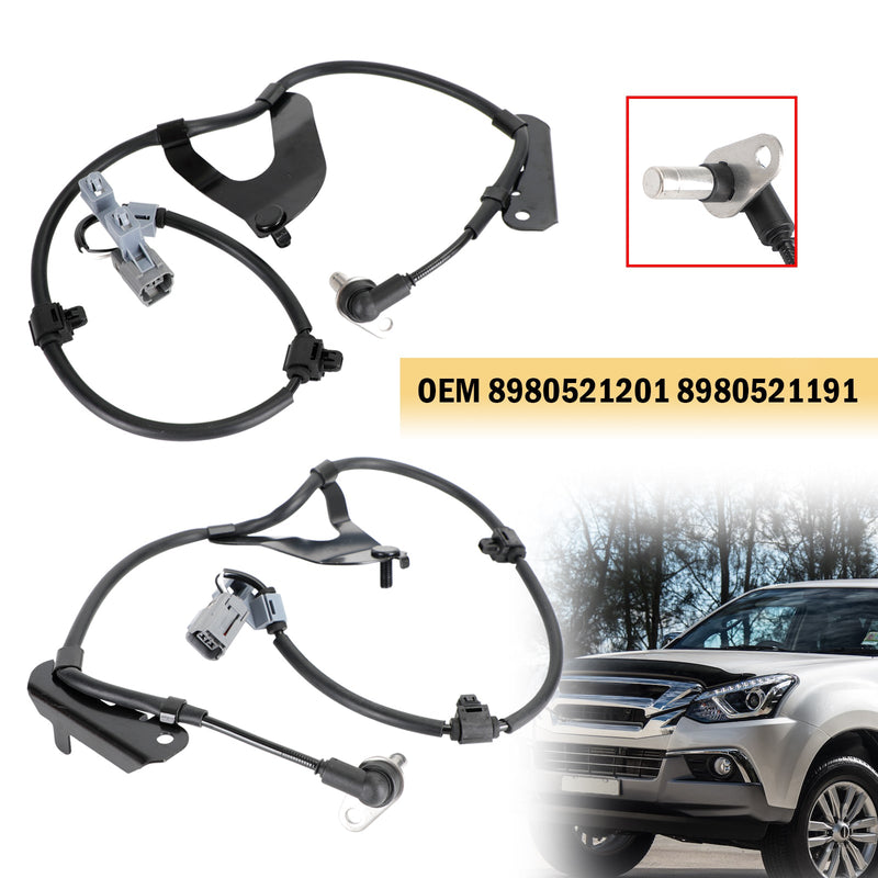 2 × sensor de velocidad de rueda ABS delantero L y R para Isuzu D-Max 2.5 Twin Turbo 2012-2019 Genérico