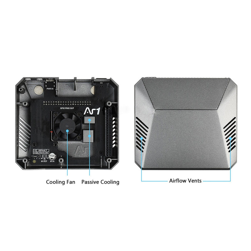 Hliníkové pouzdro 2021 pro Raspberry Pi 4 s tlačítkem Safe Power pro Argon One