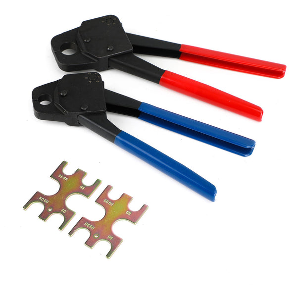 2 Pex Crimper 1/2" og 3/4" VVS Crimping Gonogo Sett Gradestokk Verktøy Combo