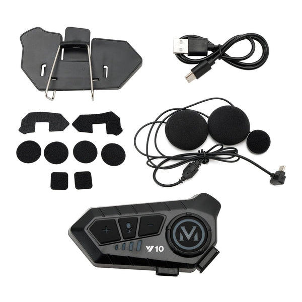 Alto-falante universal jogador capacete bluetooth fone de ouvido preto para motocicleta