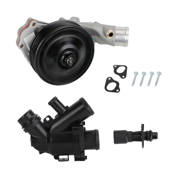 Jaguar 2011–2015 XJ Wasserpumpe mit Schrauben, Dichtungen, Stecker + Thermostat-Kit