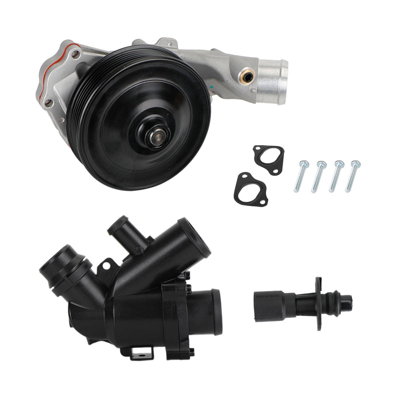 Jaguar 2010–2015 XK XKR XKR-S Wasserpumpe mit Schrauben, Dichtungen, Stecker + Thermostat-Kit